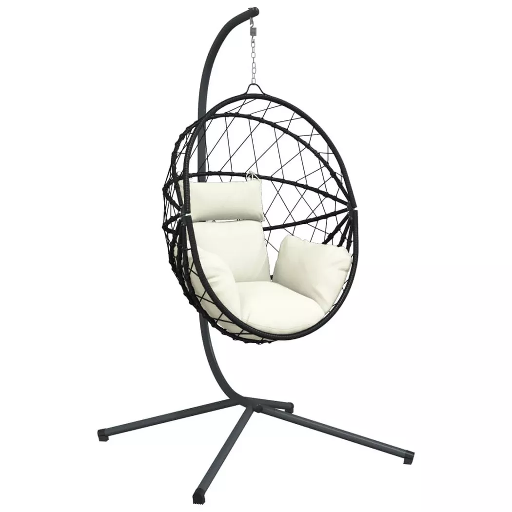 VidaXL - sedia a uovo sospesa Rattan, One Size, Beige