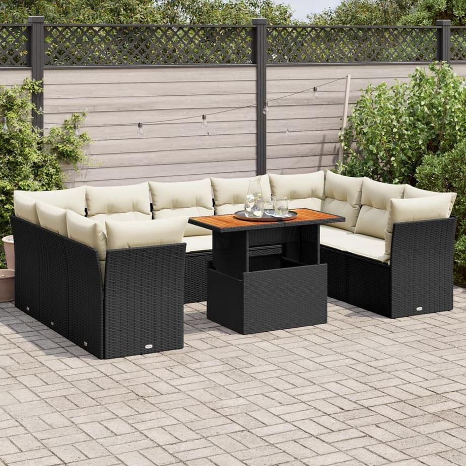 VidaXL set di divani da giardino Polirattan  