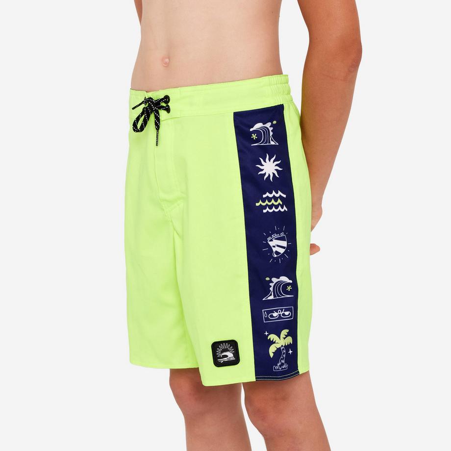 Boardshort surf ragazzo vita fissa poliestere