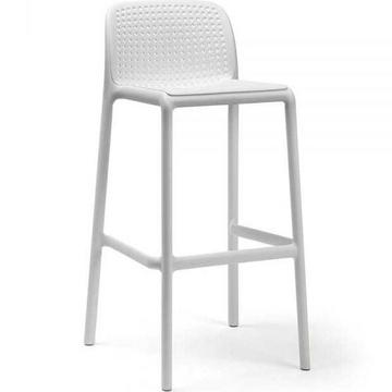 Tabouret de bar de jardin Lido blanc