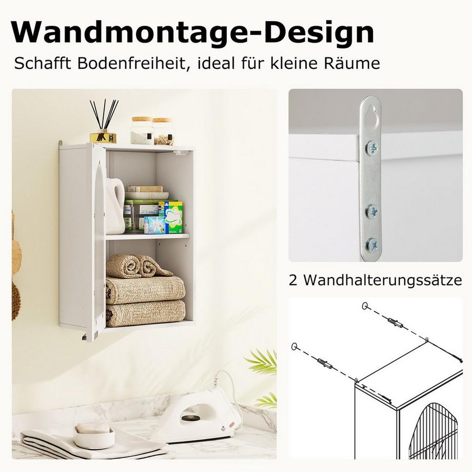 Northix Badezimmer-Wandschrank – Glastür  