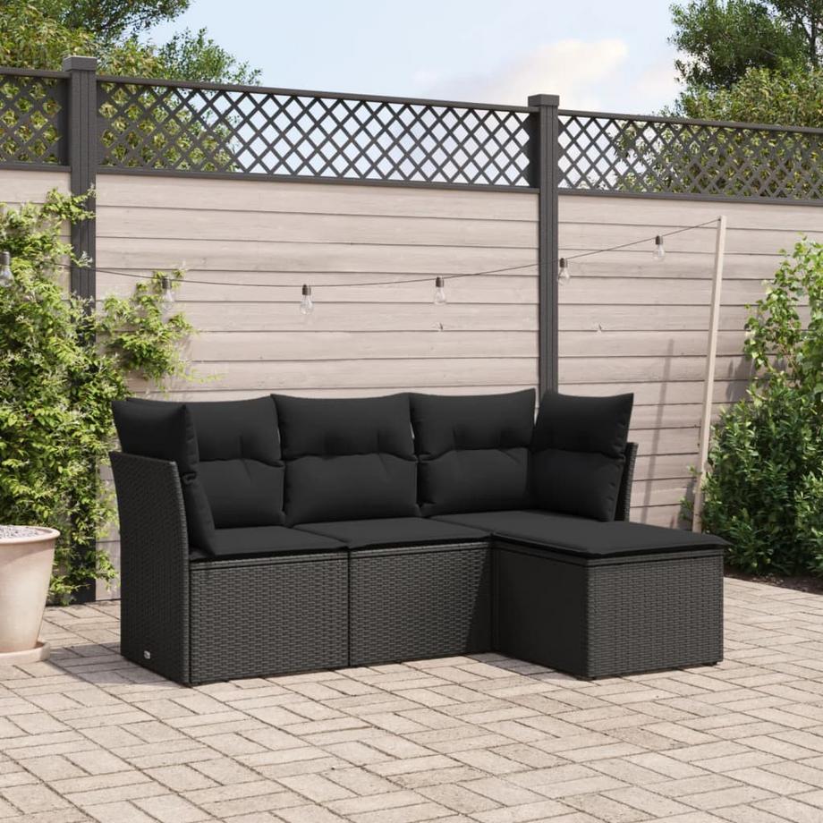 VidaXL set divano da giardino Polirattan  