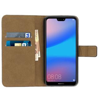 Avizar  Étui folio en cuir Noir Huawei P20 Lite 