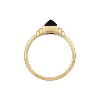 Elli  Ring Onyx Quadrat Vintage 