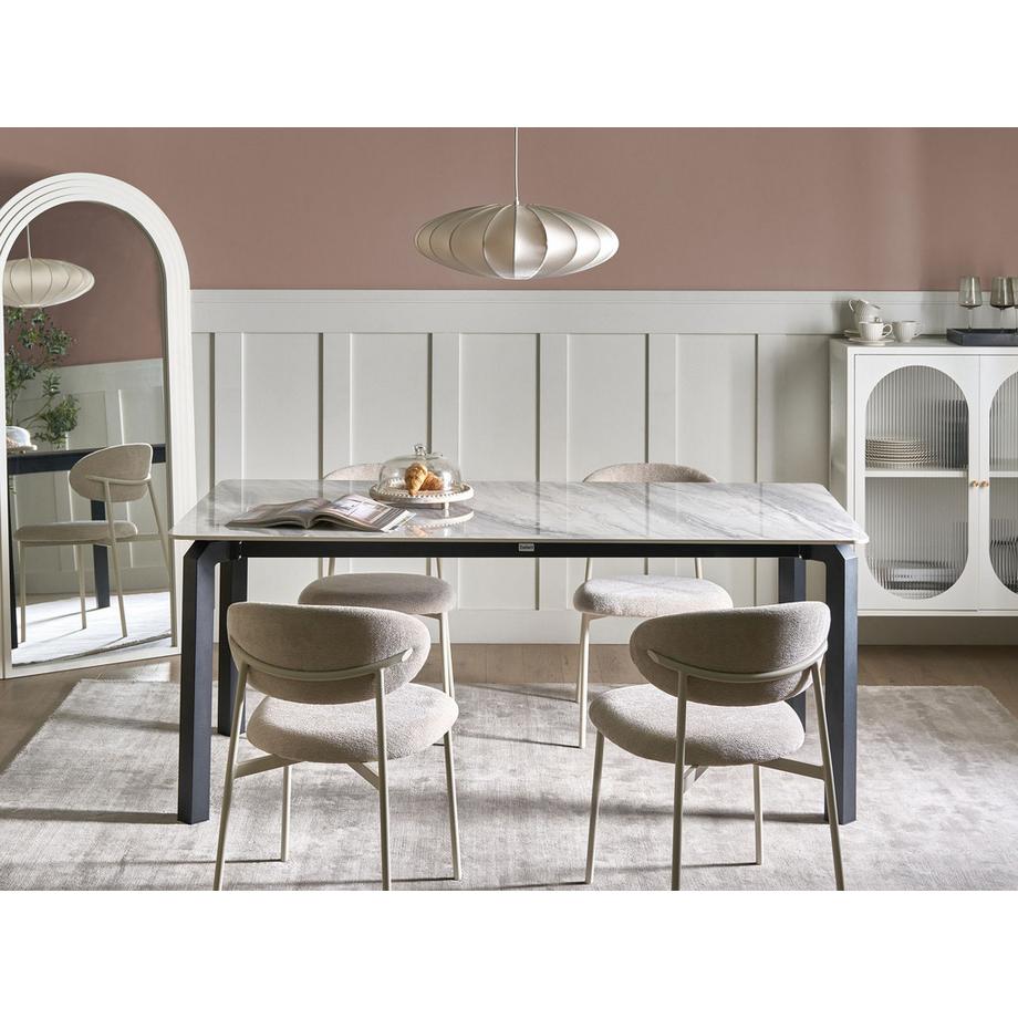 Beliani Tavolo da pranzo da giardino en Pietra sinterizzata Moderno FELETTO  