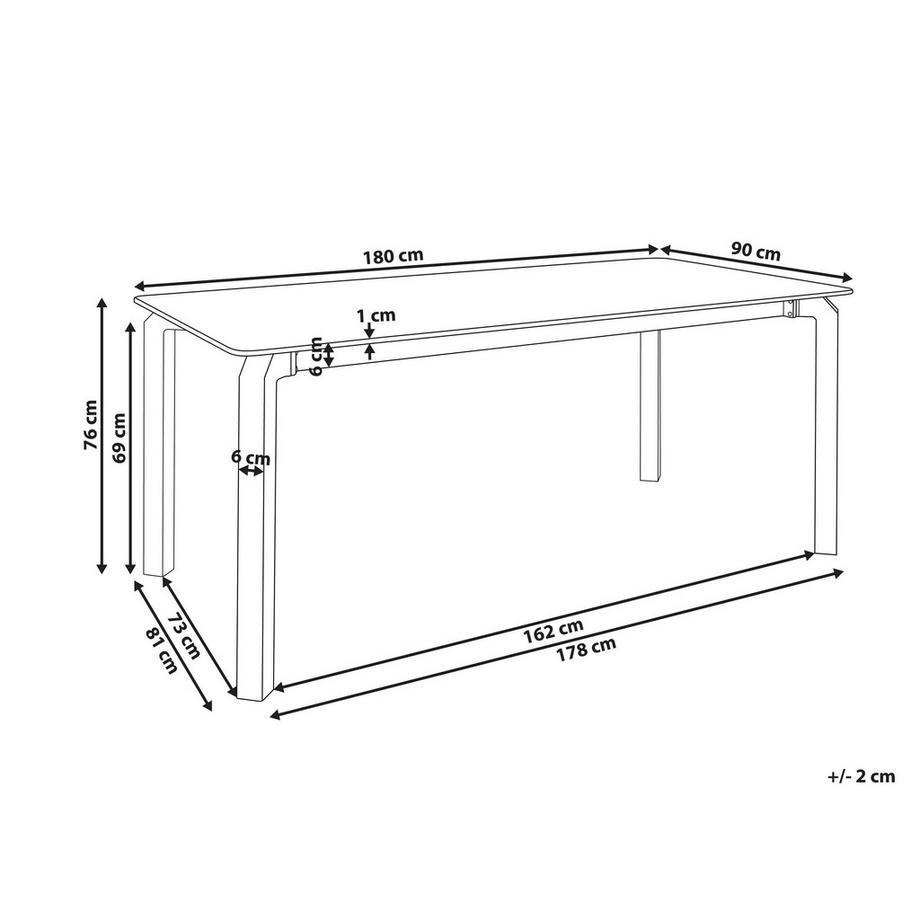 Beliani Tavolo da pranzo da giardino en Pietra sinterizzata Moderno FELETTO  