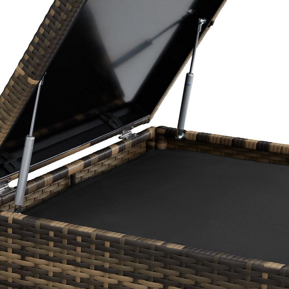 Tectake Canapé de jardin lounge en rotin OSTUNI pour 4 personnes  