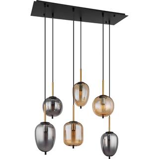 mutoni Lampada a sospensione Blacky metallo nero opaco 6xE14  