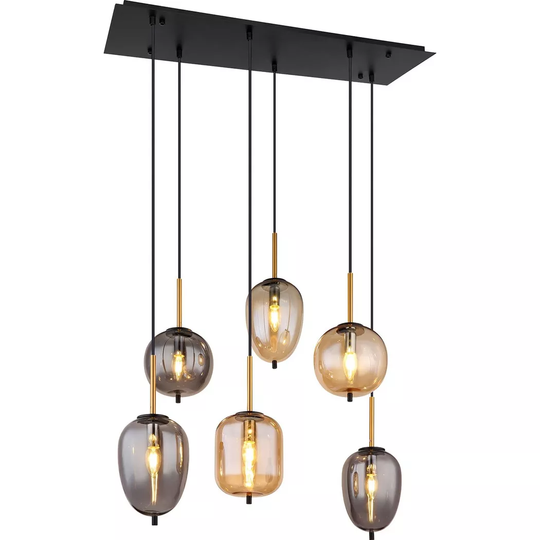 mutoni – Hängeleuchte Blacky Metall matt 6xE14, One Size, Multicolor