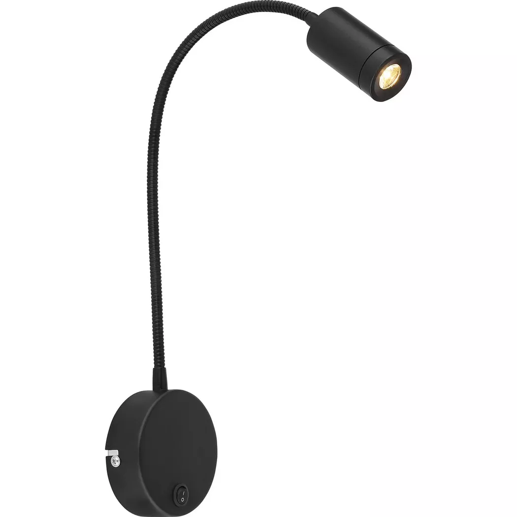 mutoni – Wandleuchte Milly Metall LED, One Size, Schwarz