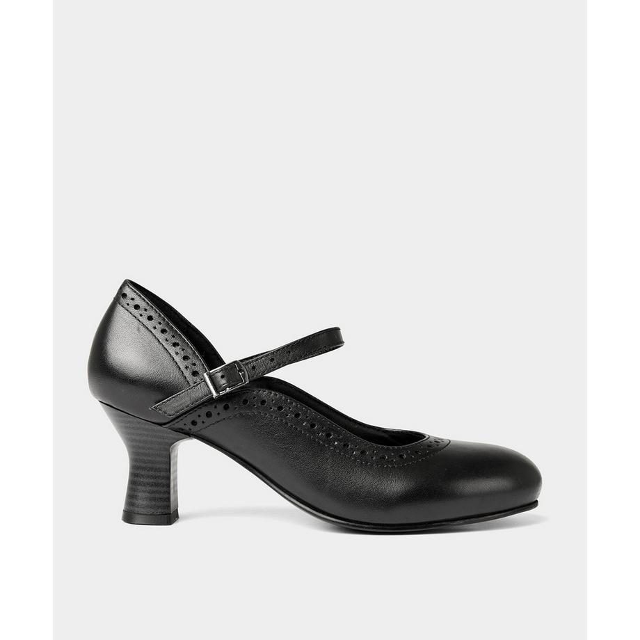 Mary-Jane-Schuhe aus Leder mit Prägung