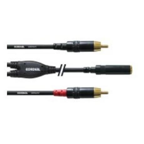 Cordial  Cordial CFY 0.3 YCC câble audio 0,3 m 2 x RCA 3,5mm Noir 