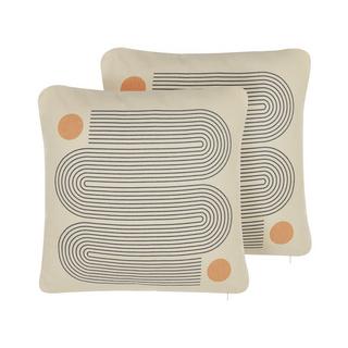 Beliani Lot de 2 coussins en Polyester Moderne CALIBRACHOA  