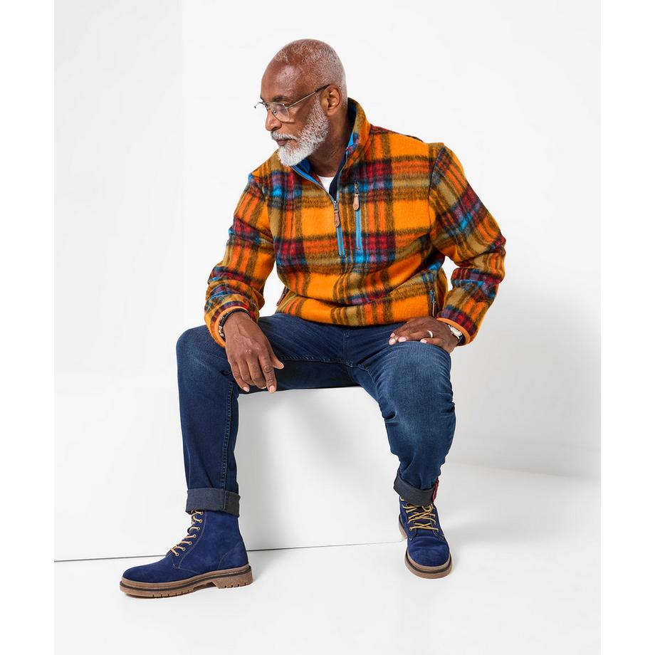 Joe Browns Polaire col cheminée en laine mélangée à carreaux  