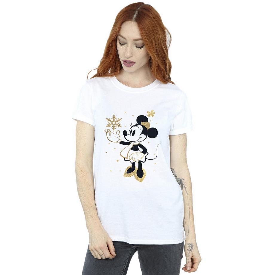 Disney T-Shirt Minnie Mouse Imprimé Flocon de Neige  