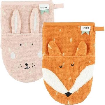 Trixie Gant de toilette2-pack - Mrs. Rabbit - Mr. Fox