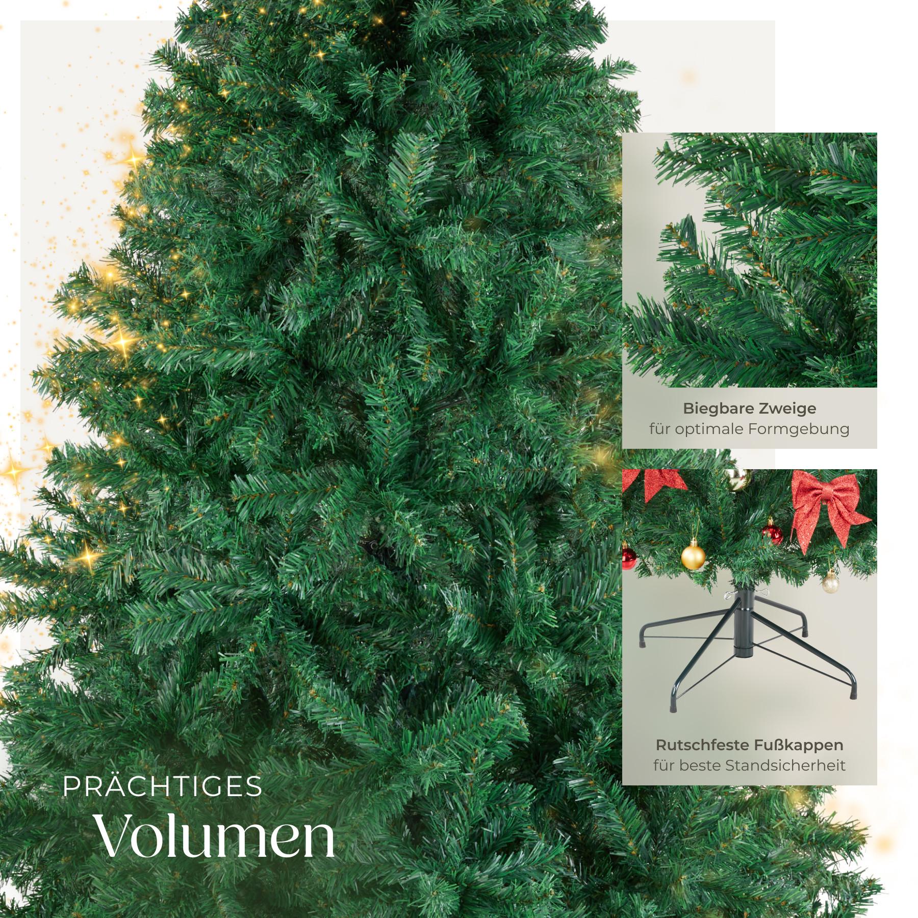 Tectake Künstlicher Weihnachtsbaum Dasher, naturgetreue Optik  