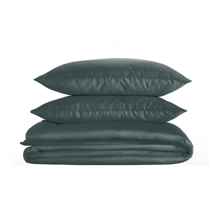 Living Home Ensemble de Linge de Lit Uni Satin 100  