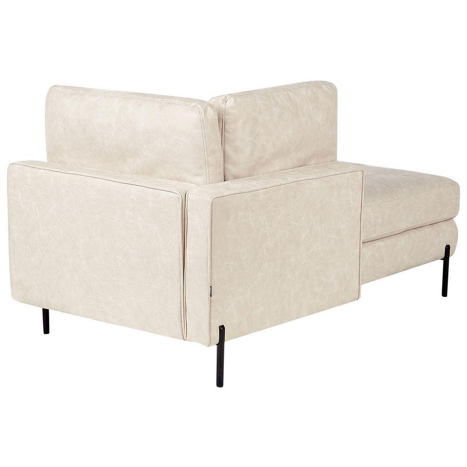 Beliani Rechtsseitige Chaiselongue aus Kunstleder  REBAIS  