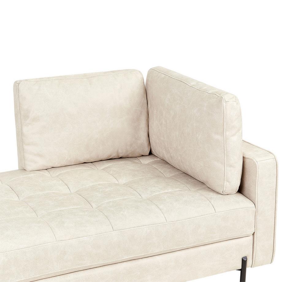 Beliani Rechtsseitige Chaiselongue aus Kunstleder  REBAIS  