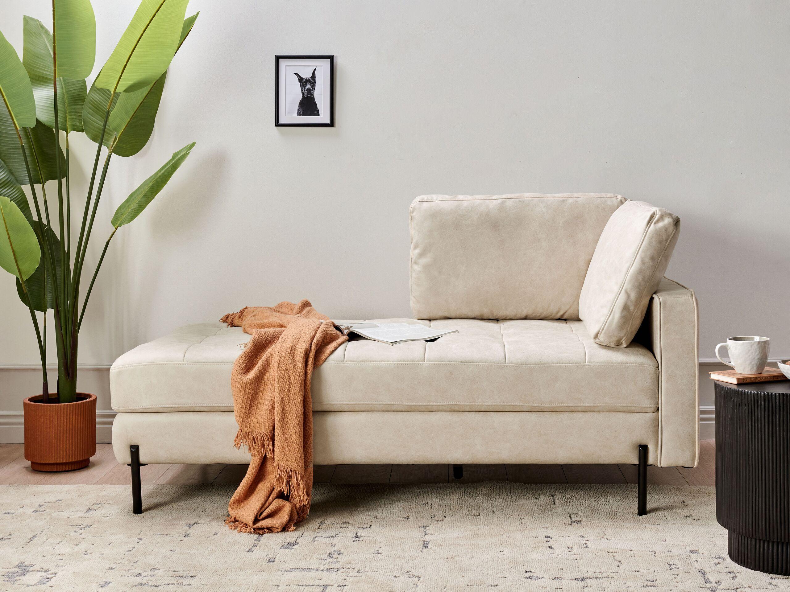 Beliani Chaiselongue aus Kunstleder Modern REBAIS  