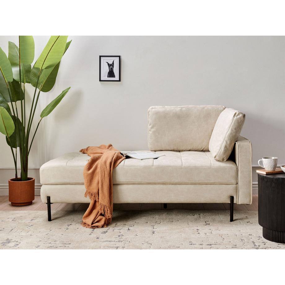 Beliani Rechtsseitige Chaiselongue aus Kunstleder  REBAIS  