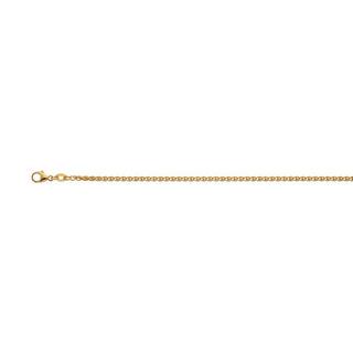 MUAU Schmuck  Collier Zopf Gelbgold 750, 2.1mm, 38cm 