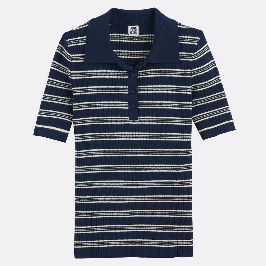 La Redoute Collections Pullover a Righe con Collo Polo  