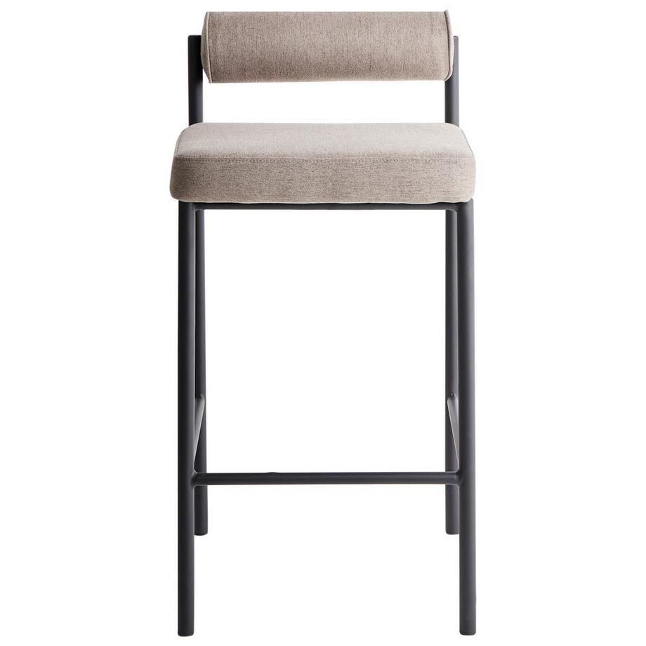 Beliani Lot de 2 chaises de bar en Tissu  AMAYA  