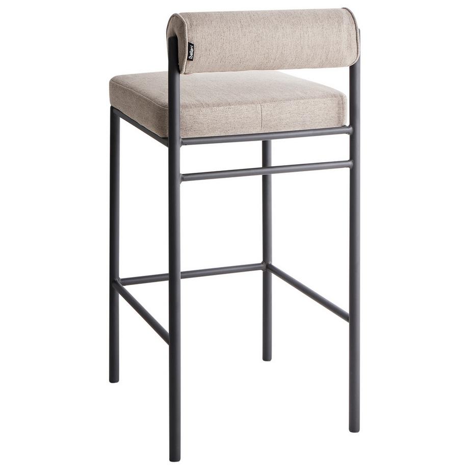 Beliani Lot de 2 chaises de bar en Tissu  AMAYA  