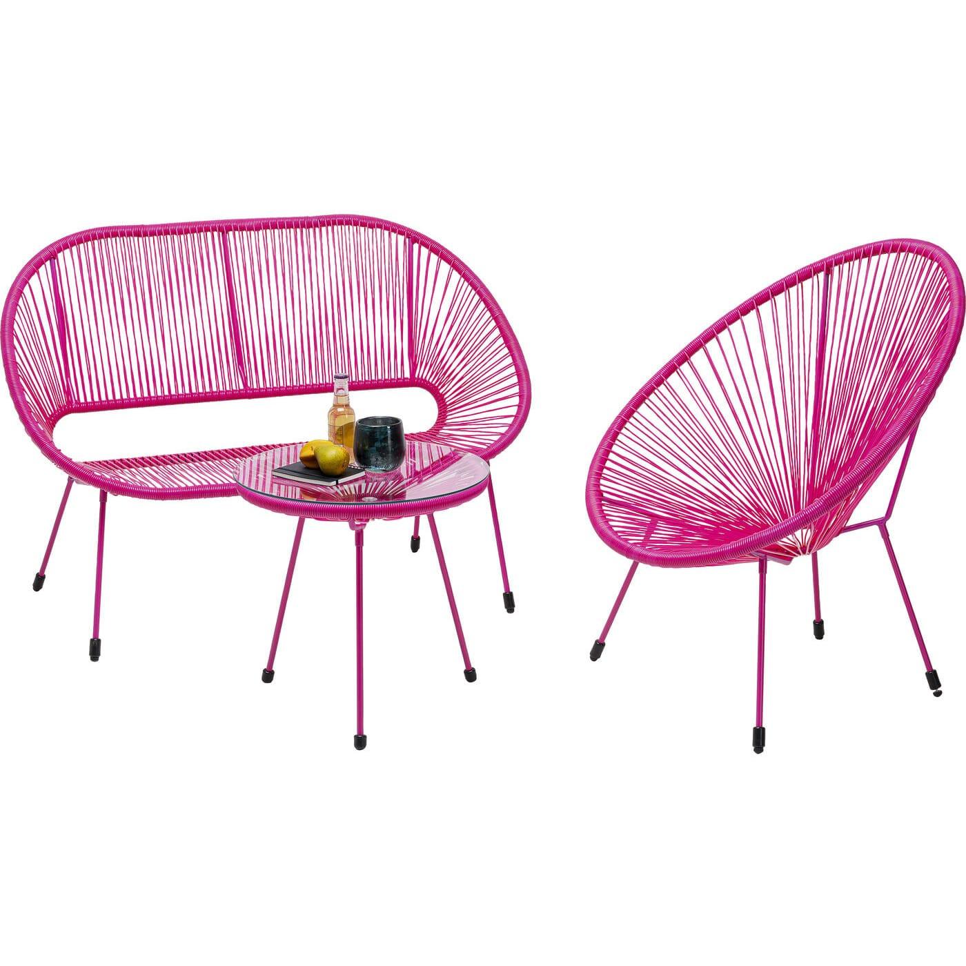 KARE Design Poltrona Acapulco Mono rosa  