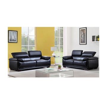 Divano 3+2 posti in pelle Nero MACELO