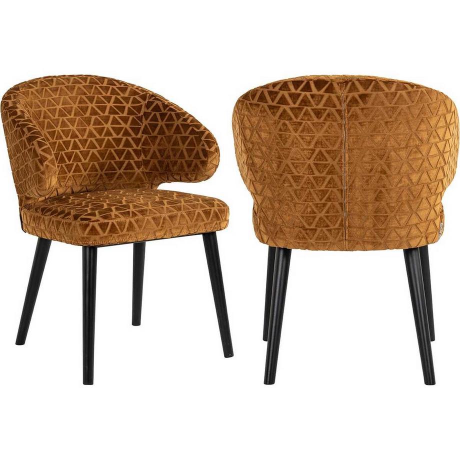 mutoni Esszimmerstuhl Indigo gold triangle  