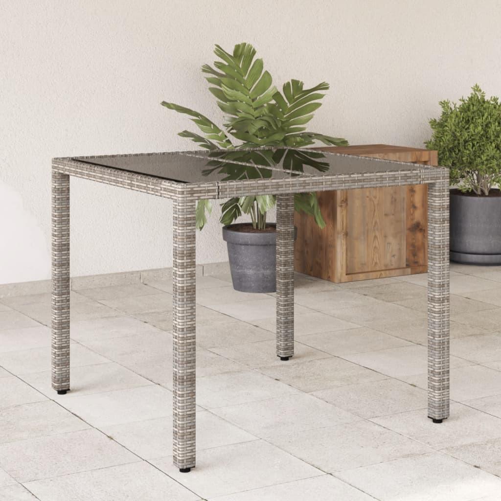 VidaXL Table de jardin rotin synthétique  