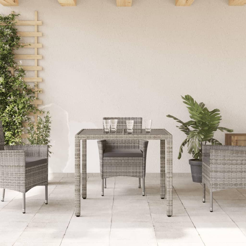 VidaXL Table de jardin rotin synthétique  