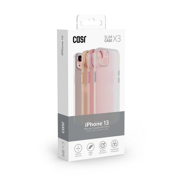 Image of Casr Packung mit 3 ultradünnen Schutzhüllen für iPhone 13 Casr helle Farben