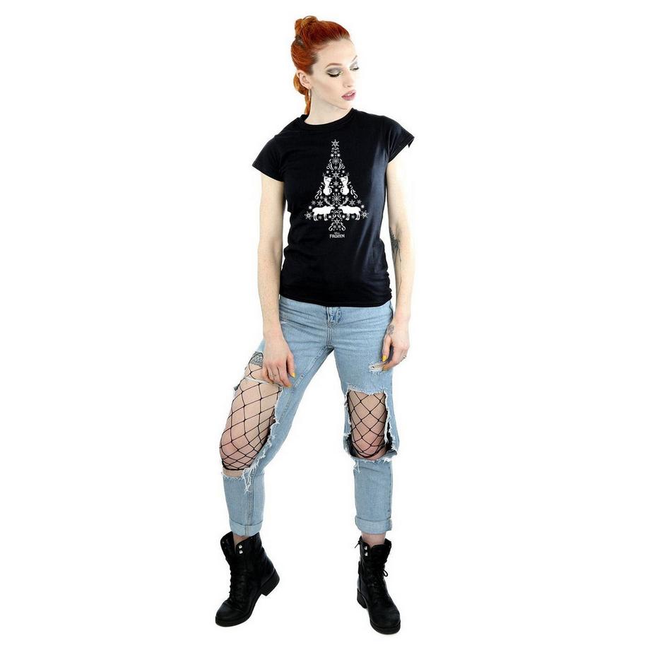 Disney Frozen T-shirt Albero di Natale Maniche Corte  