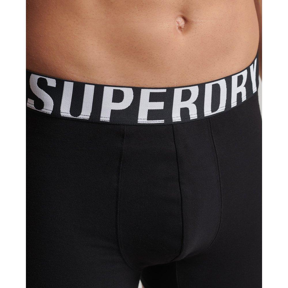 Superdry  boxer in cotone biologico uperdry dual logo (x2) 