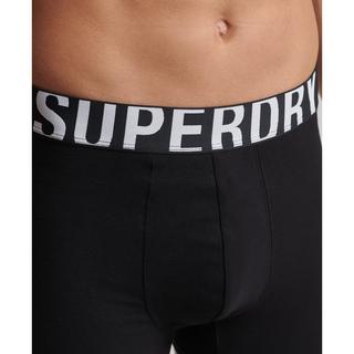 Superdry  boxer in cotone biologico uperdry dual logo (x2) 