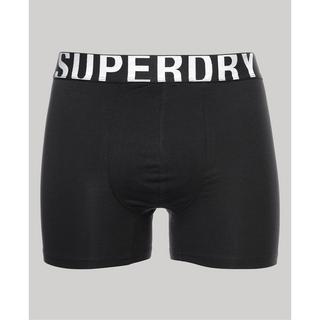 Superdry  boxer in cotone biologico uperdry dual logo (x2) 