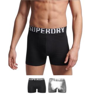 Superdry Set 2 Boxer Cotone Biologico Dual Logo  