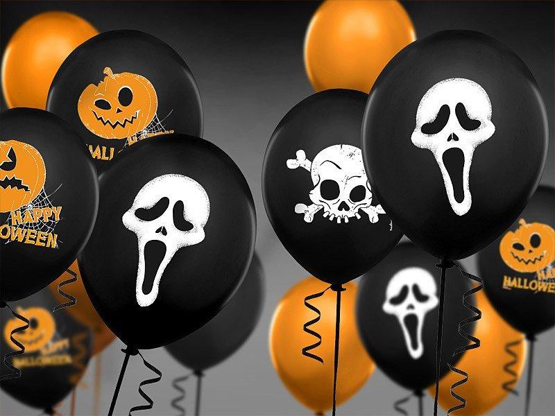 PartyDeco  6 Ballons Noir Scream 