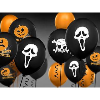 PartyDeco  6 Ballons Noir Scream 