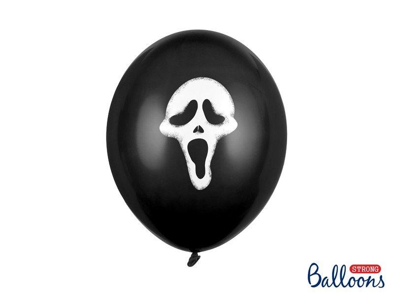 PartyDeco  6 Ballons Noir Scream 