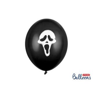 PartyDeco  6 Ballons Noir Scream 