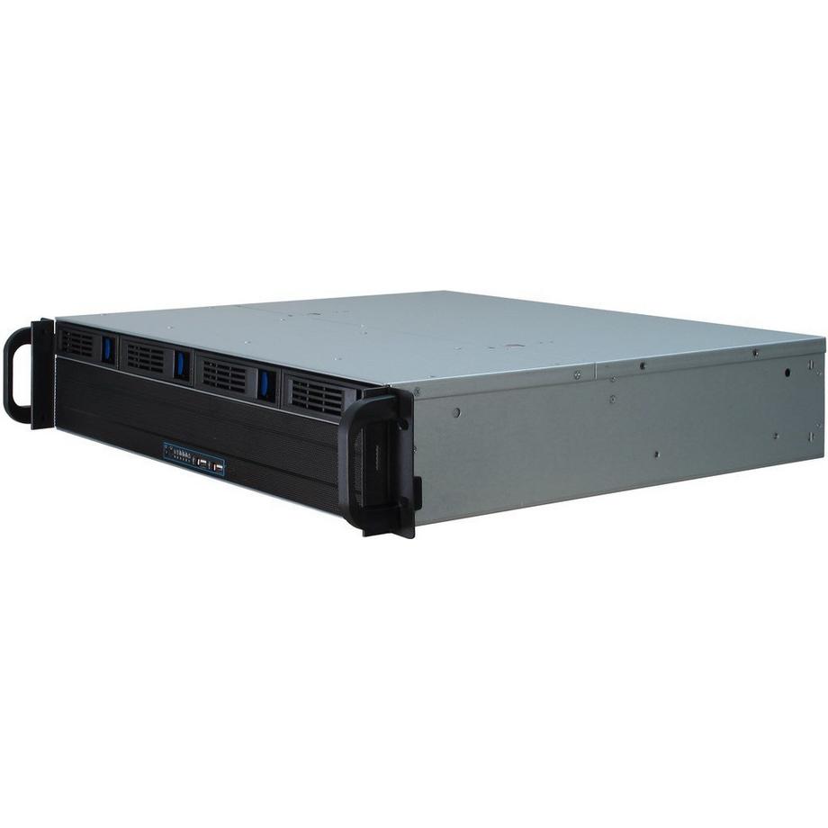 Intertech  IPC 2U-2404S Rack Schwarz, Silber 