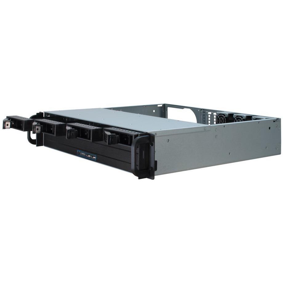 Intertech  IPC 2U-2404S Rack Schwarz, Silber 