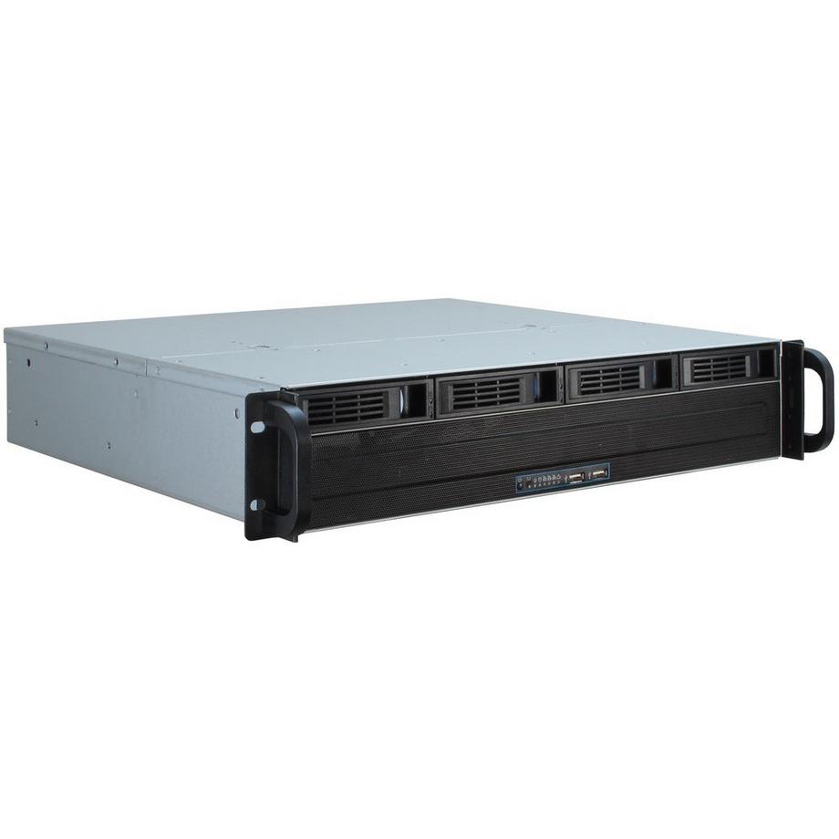 IPC 2U-2404S Rack Schwarz, Silber