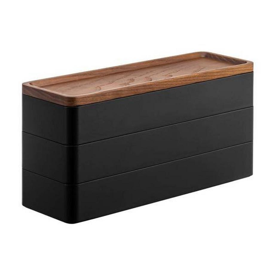 Yamazaki  Porte-accessoires à 3 niveaux RIN  avec couvercle 