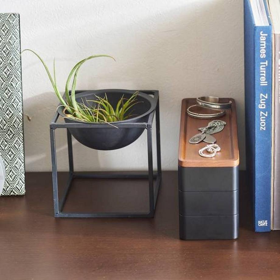 Yamazaki  Porte-accessoires à 3 niveaux RIN  avec couvercle 